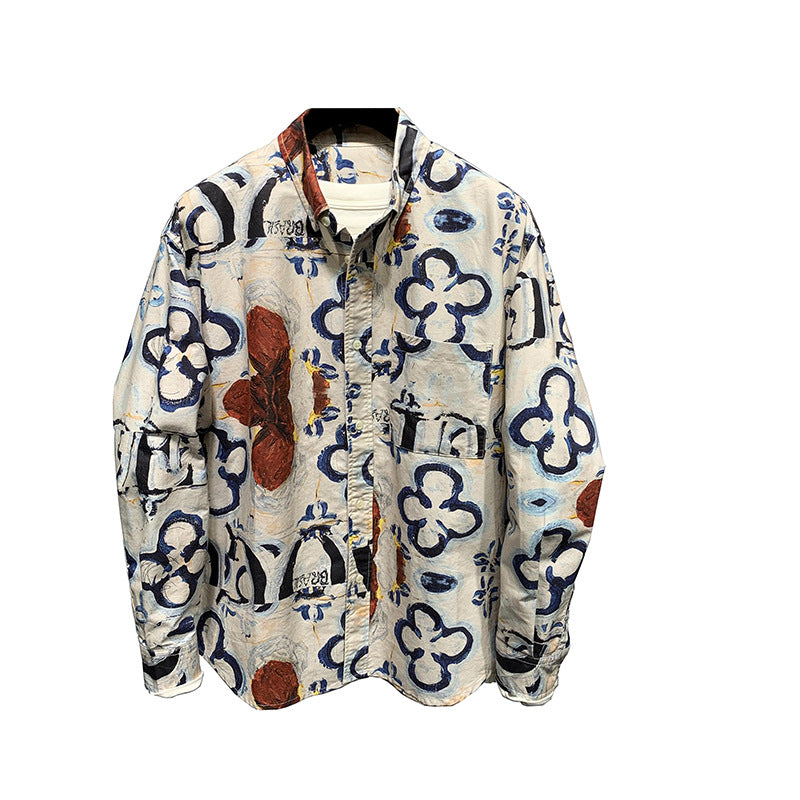 TrendSetter Abstract Canvas Print Overshirt