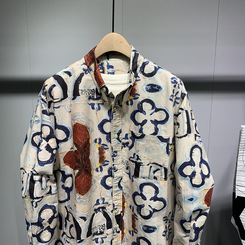 TrendSetter Abstract Canvas Print Overshirt