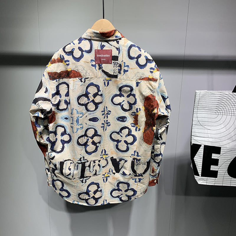 TrendSetter Abstract Canvas Print Overshirt