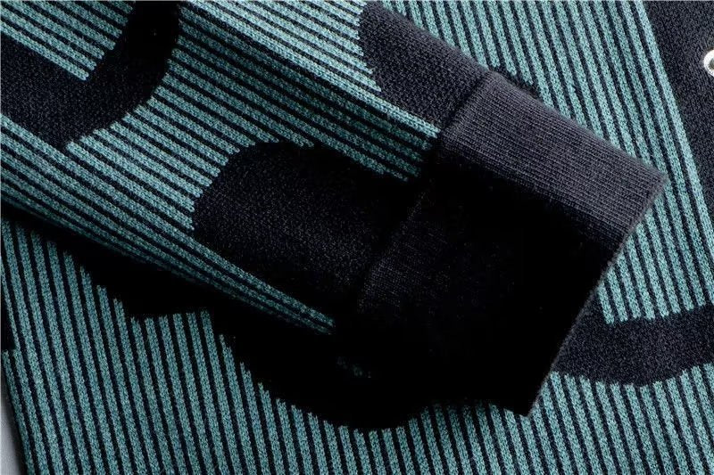 2026 Vintage Knitted Cardigan Korean Style Personalized Letter Lapel Casual Top Clothes Loose Jacket Coat