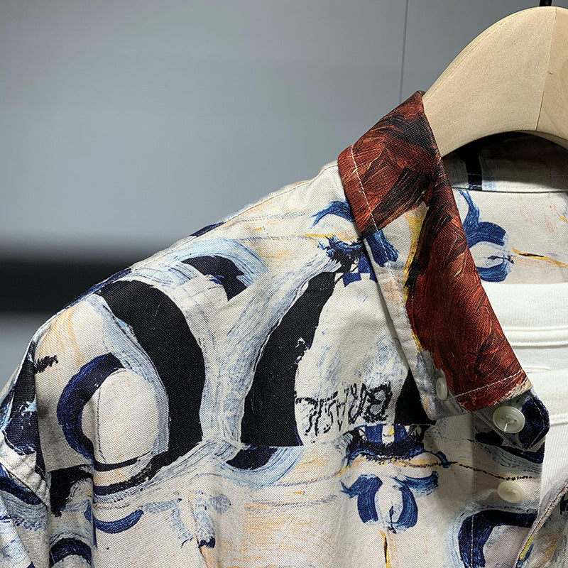 TrendSetter Abstract Canvas Print Overshirt