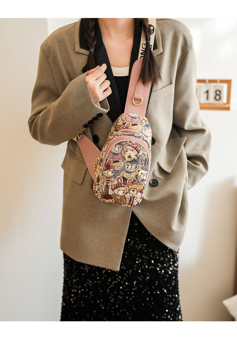 BaoBao Branded CrossBody Compact Bag